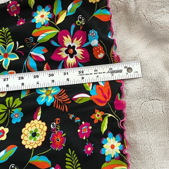 Y2K Guess Women's USA Made Floral Stretch Mesh Removal Straps Mini Dress Small - Picture 14 of 14